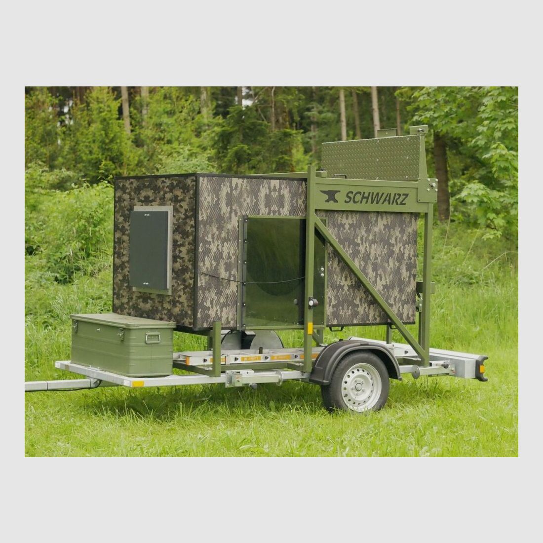 Schwarz Mobile Jagdkanzel in camo