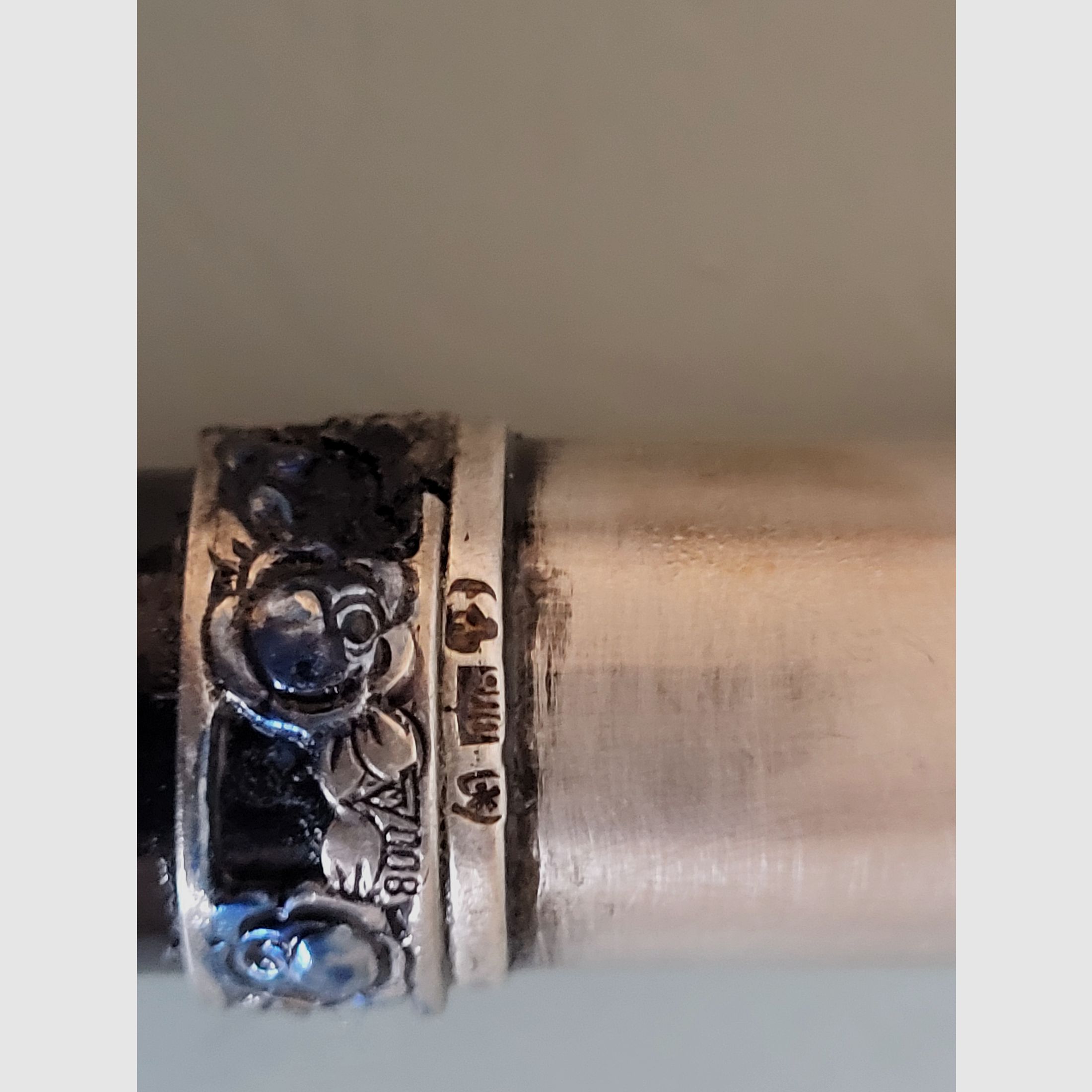 Altes Spazierstock - 800 Silber - Ebenholz - A. Stürm Wien - 1920er Jahre - Österreich