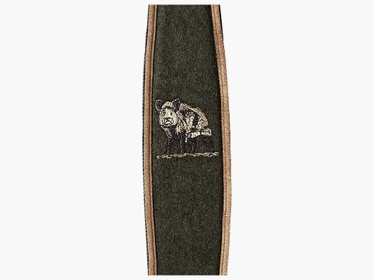 Fritzmann rifle sling made of loden/leather with rubber backing