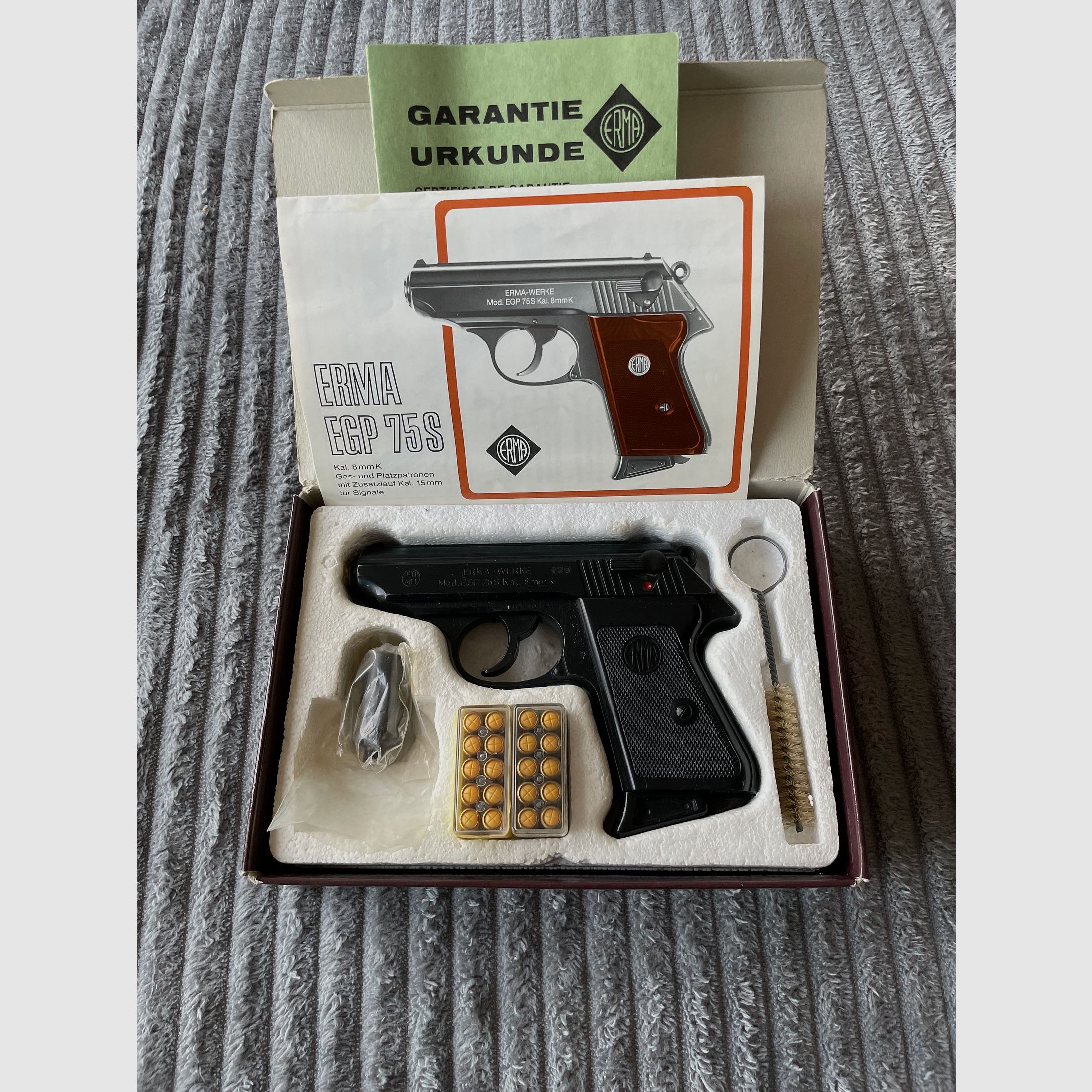 ERMA EGP 75S Kal.8mmK Originele verpakking Ideaal voor verzamelaars Topstaat