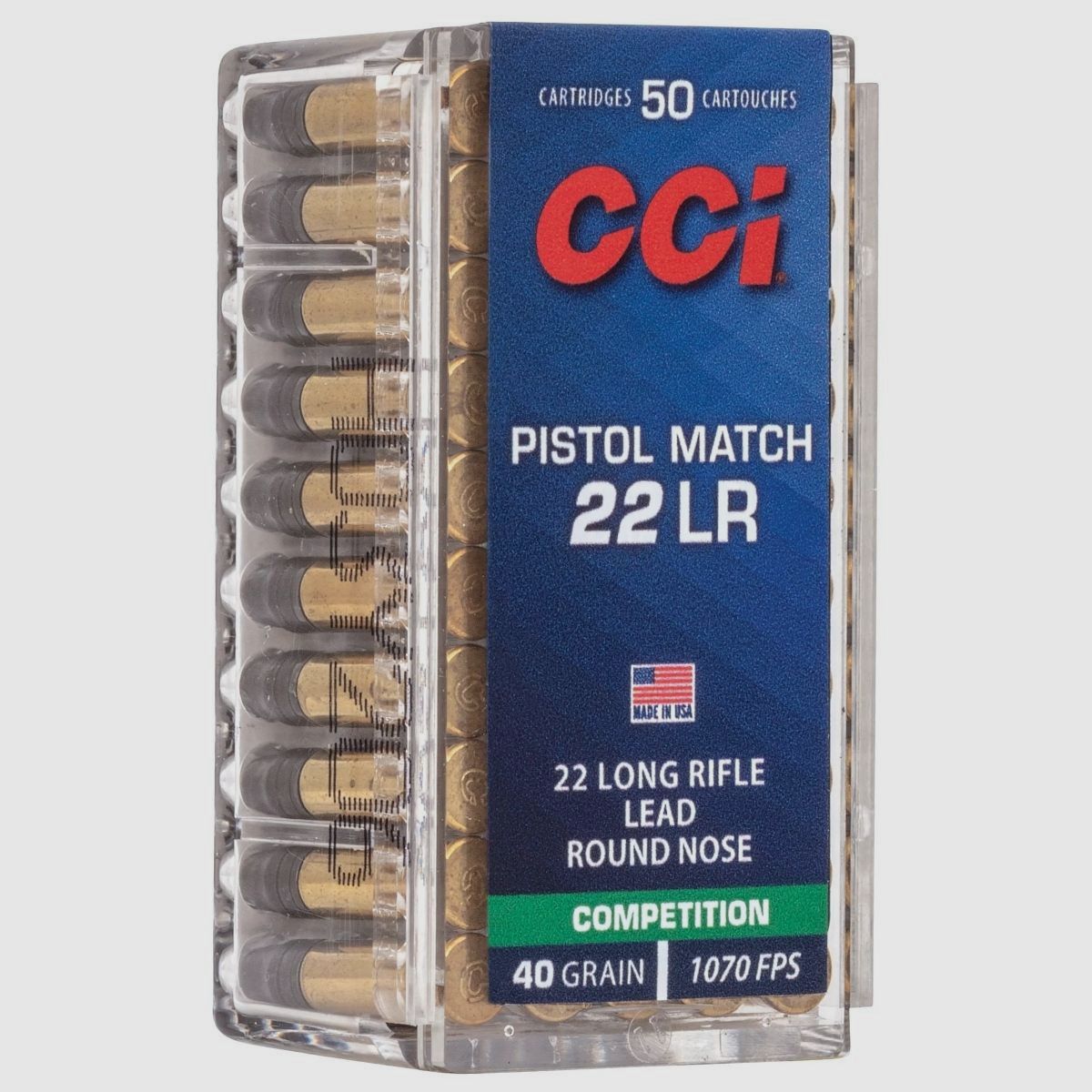 .22 LR CCI Pistol Match LRN 40gr, zdjęcie 1 z 3