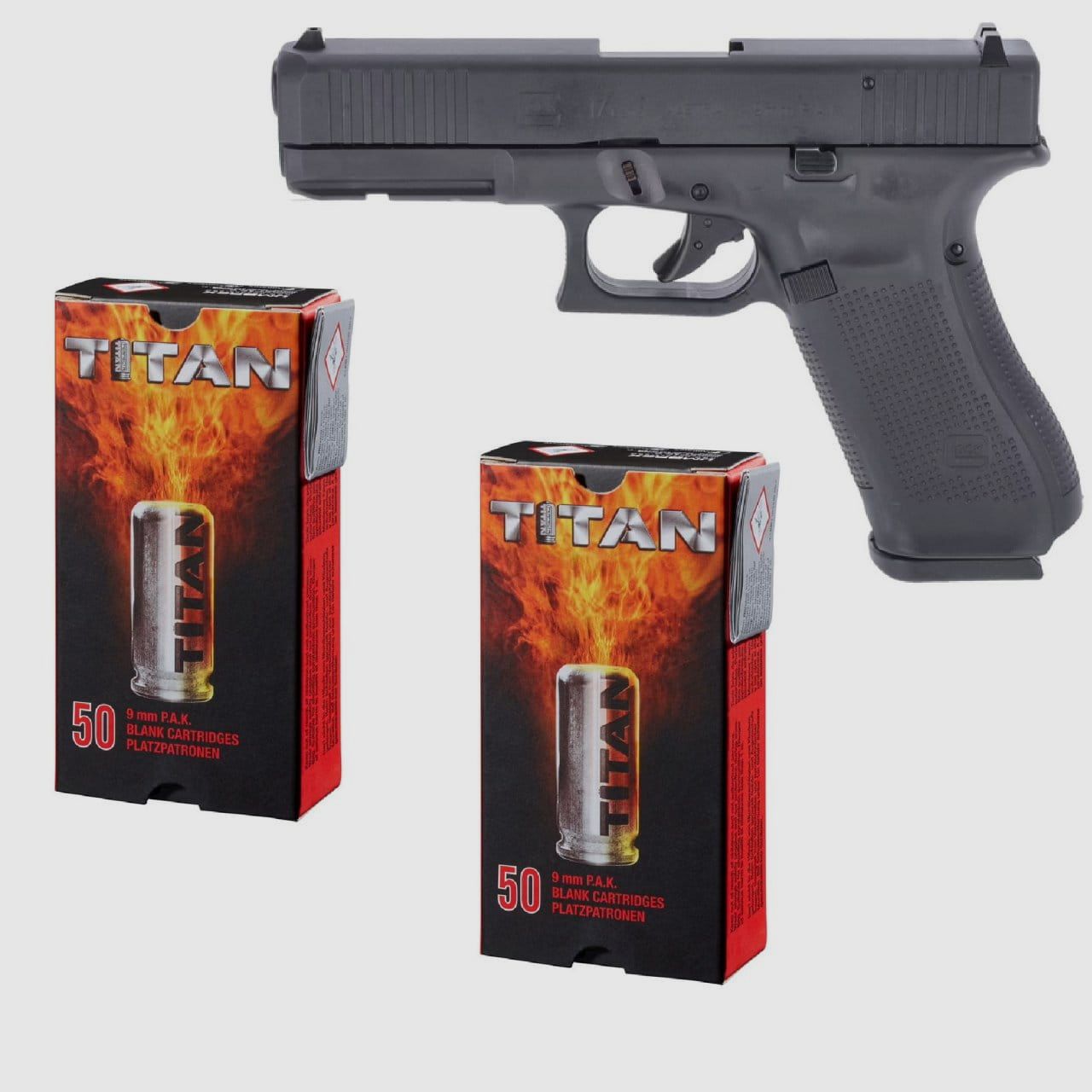 Silvester Feuerwerk Glock 17 Gen 5 Schreckschuss Bundle