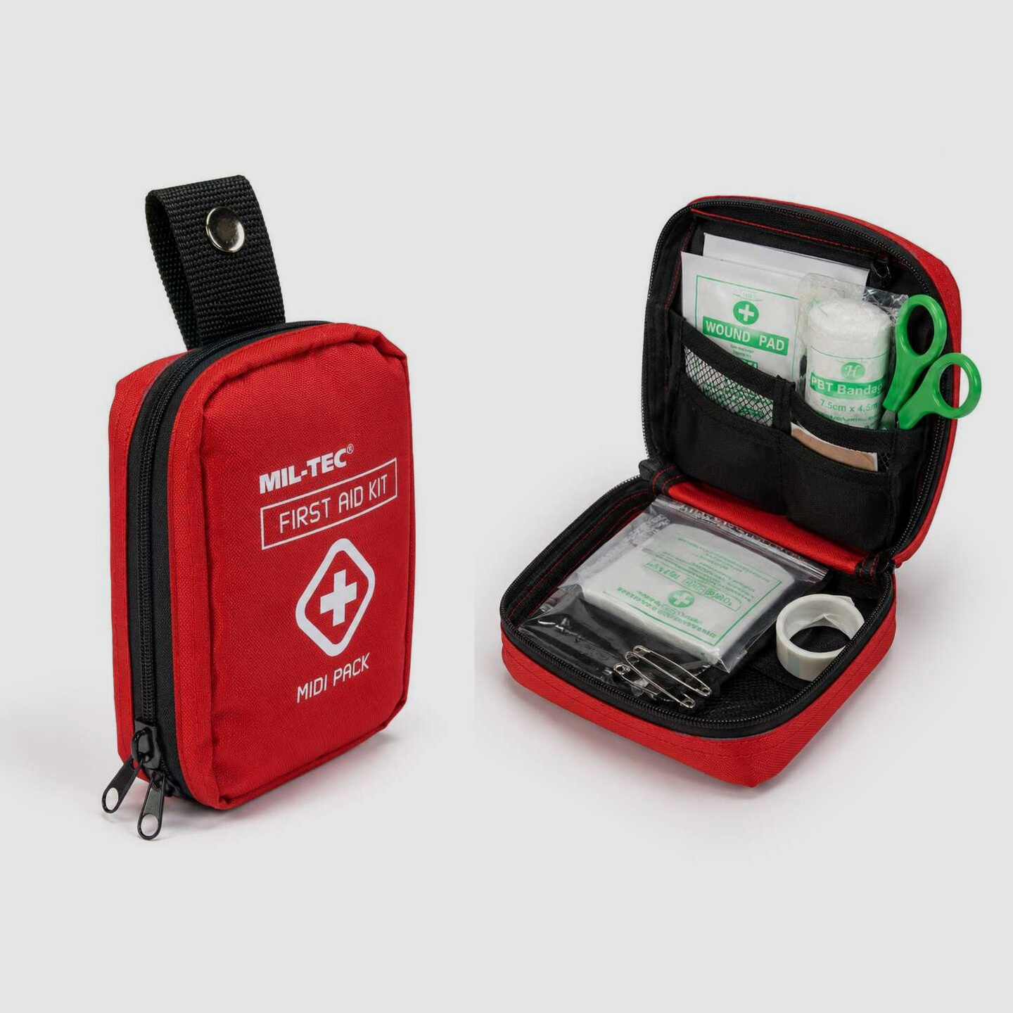 Mil-Tec First Aid Pack Mini Red #16025810 | Compact First Aid Kit Outdoor