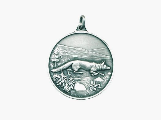 Steinhauer&Lück Jagdmedaille Fuchs 40mm versilbert