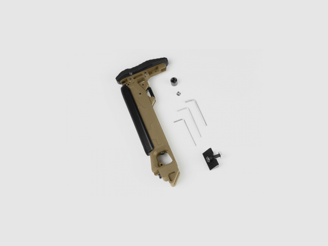 KPYK Fester Teleskop Hinterschaft für AK CRC 9035 Coyote Tan