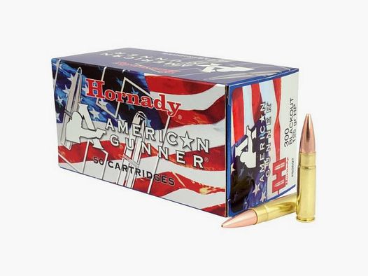 Hornady American Gunner .300 AAC Blackout 125GR HP Match 50 Patronen