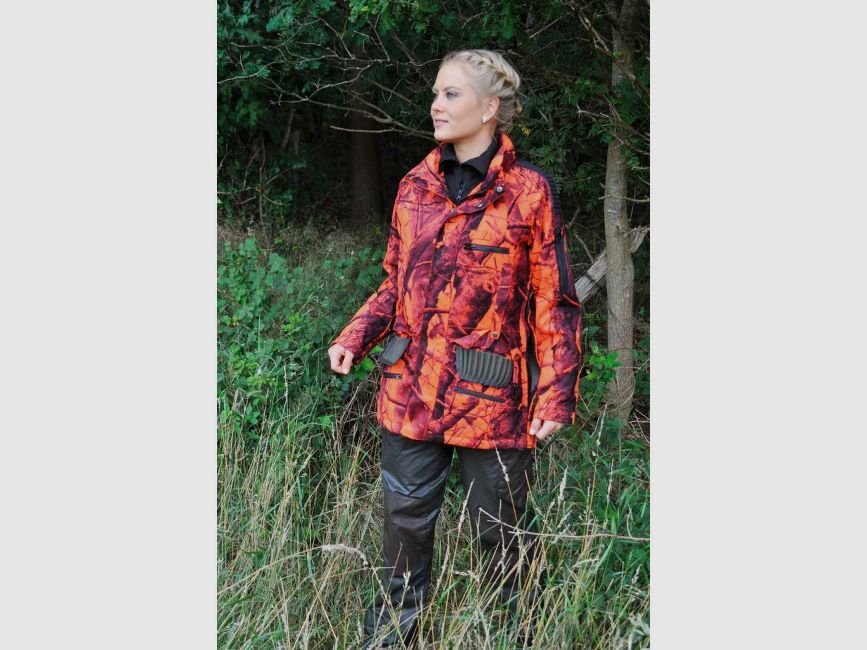 Hubertus Jagdbekleidung Signal Jagdjacke Damen 48 Orange/Schwarz
