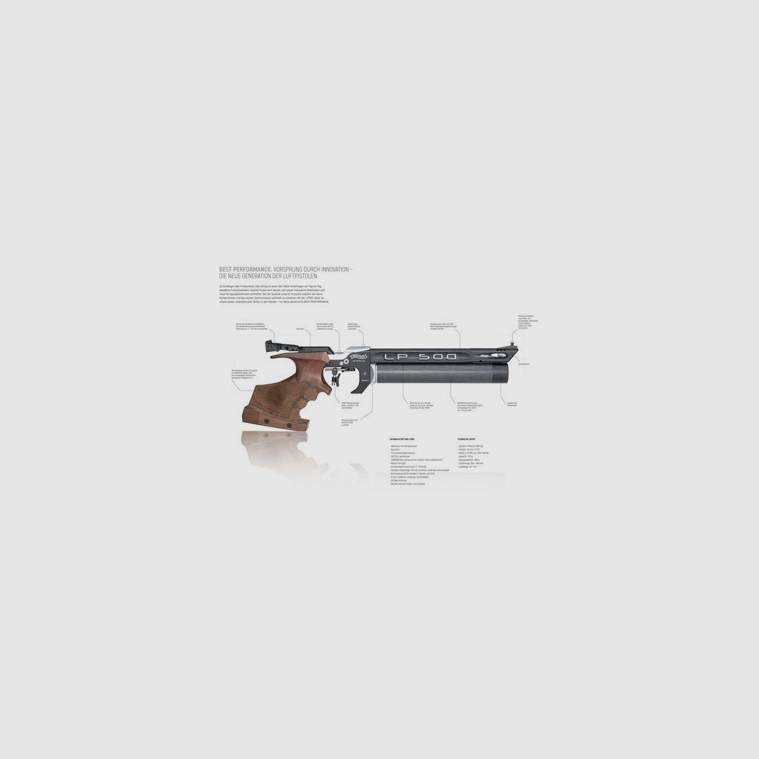 WALTHER Pistool LP500 EXPERT BLUE ANGEL M-Trigger 2854759M_0010 – s, afbeelding 2 van 5