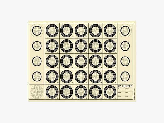 Benchrest Doel 22 Hunter 42 x 29,7 cm (A3)