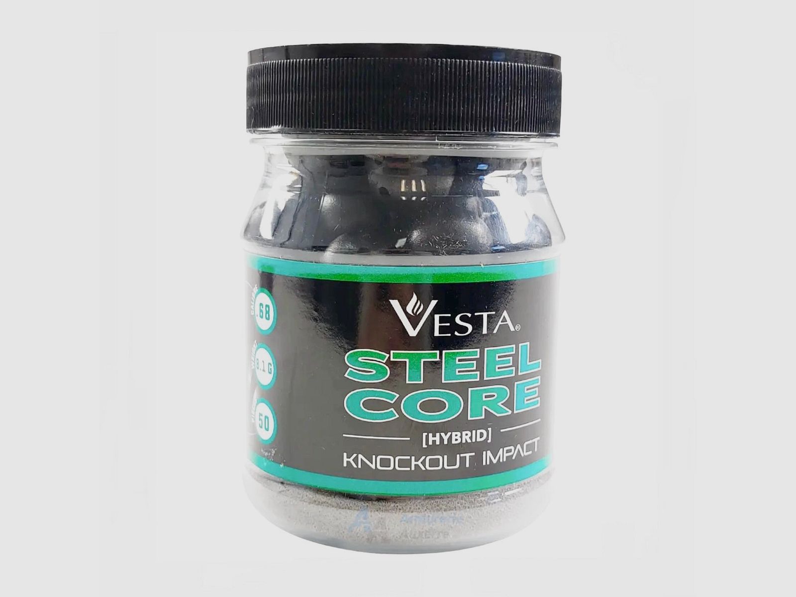 50 Kugeln VESTA Stahl Kaliber 0.68 8,1gr.