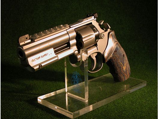 CUSTOM COMBAT SILVER S&W 686-5 4" inches 357 Magnum