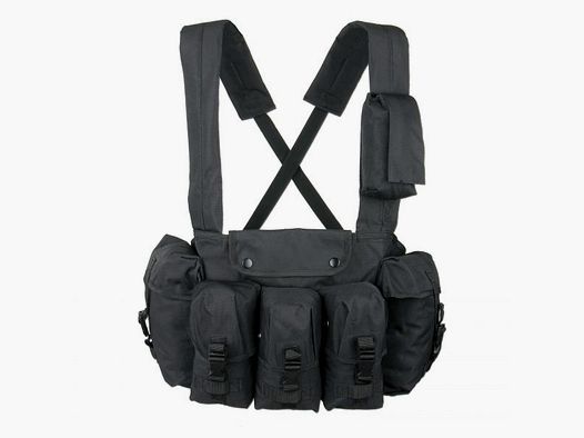 Mil-Tec Chest-Rig 6-Pocket schwarz