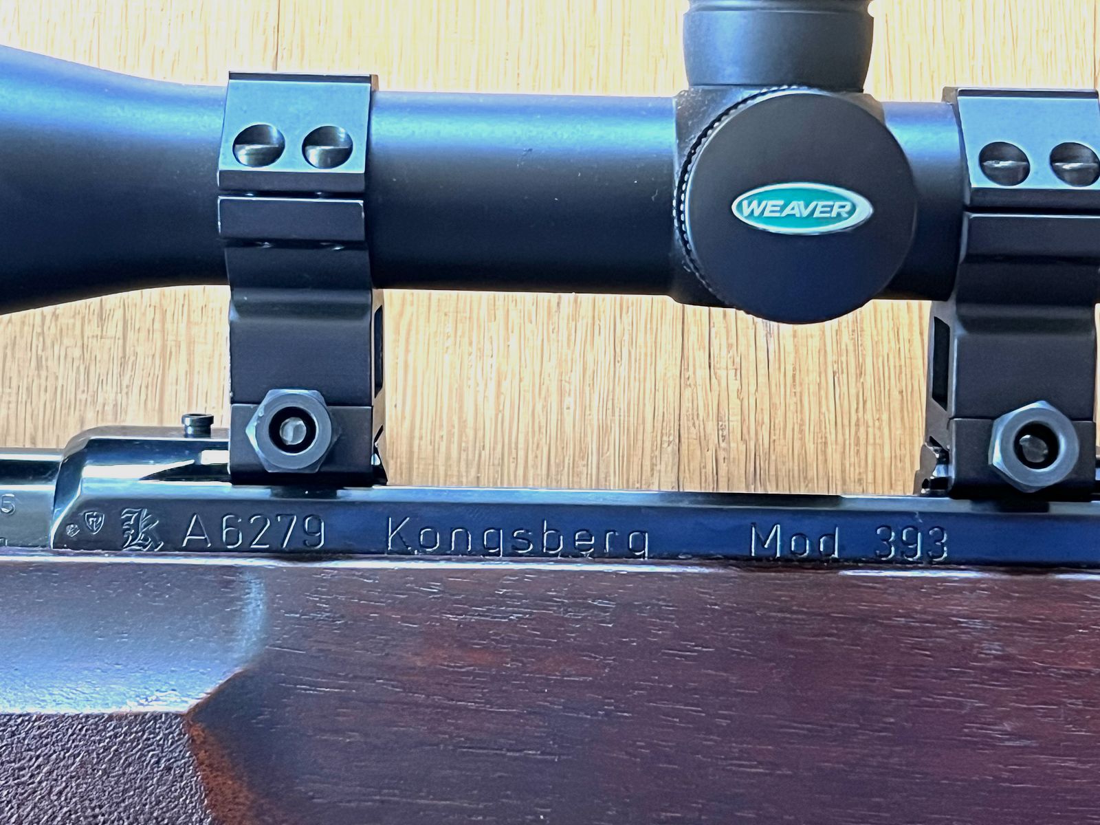 Kongsberg 393 met ZF Weaver 5-25x56mm scope