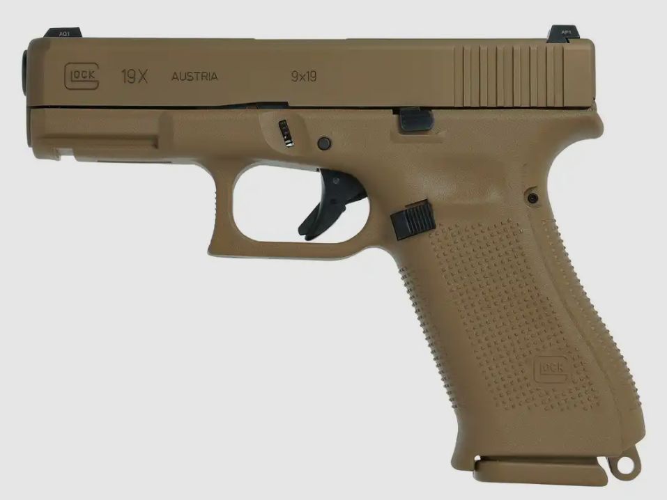 Glock 19X – 9mm Luger Pistol | Coyote Brown / Tan
