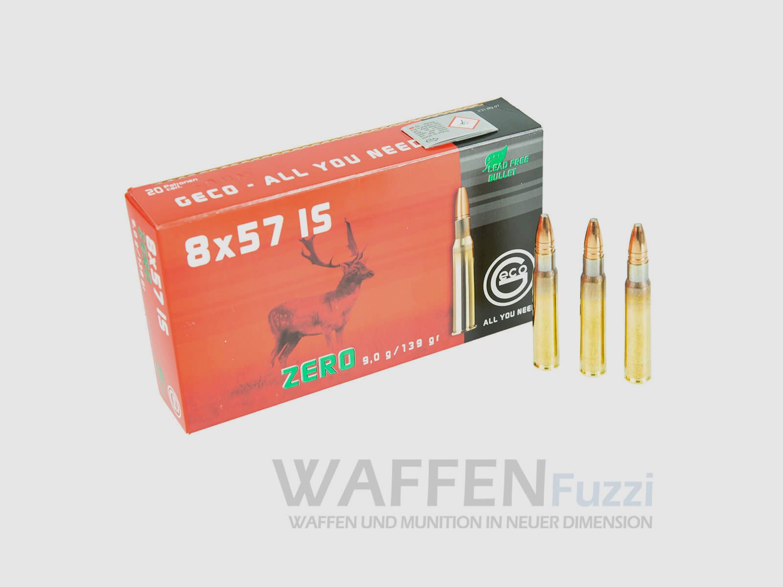 Geco Zero Kaliber 8x57IS Jachtmunitie 139gr