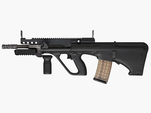 STEYR AUG A3 SA SWAT slitta del corpo Picatinny 25 slot Keymod e mirini Notvisierung