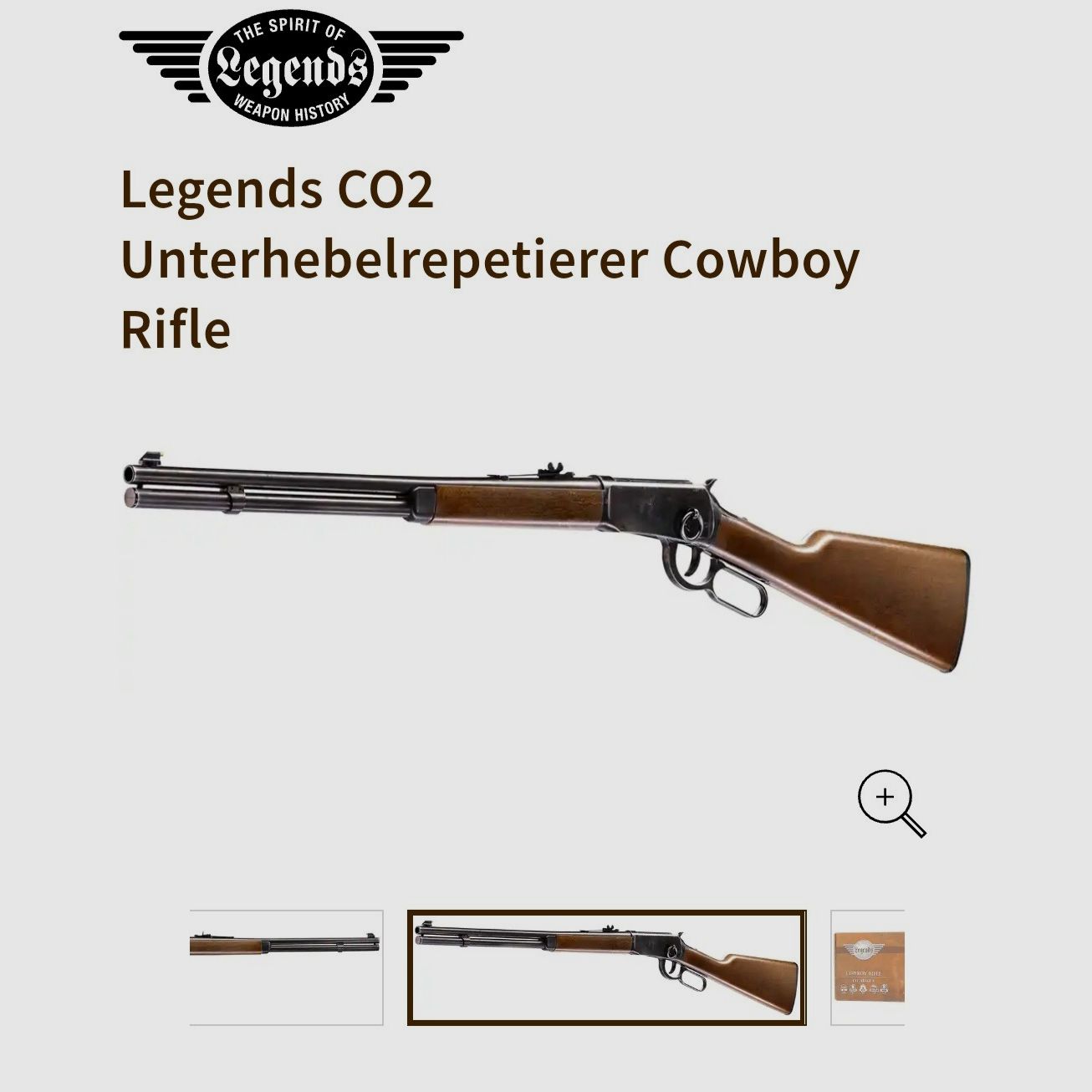 Legends CO2 lever-action Cowboy Rifle nuovo!