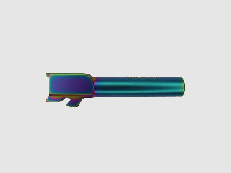 ANDERSON Glock® 19 Barrel 416R SS Target Crown Ported Rainbow PVD
