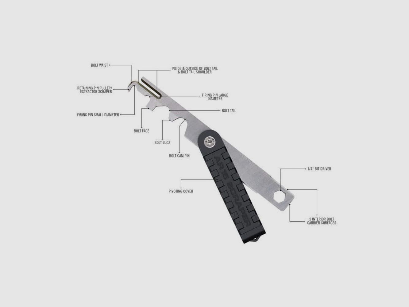 Real Avid AR15 Scrapper Werkzeug - Präzise Reinigung - Langlebig und Ergonomisch - Pflege Ihres AR15 erleichtert, Bild 2 von 2