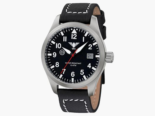 KHS KHS Uhr Airleader Steel mit Büffellederband