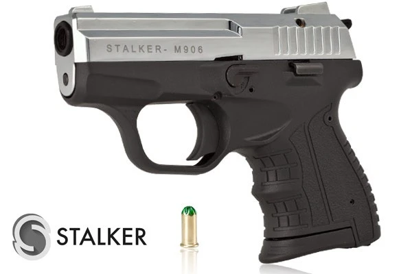 STALKER M906 BAS kal. .22 Long Blank chrom połysk Pistolet hukowy do 6 mm