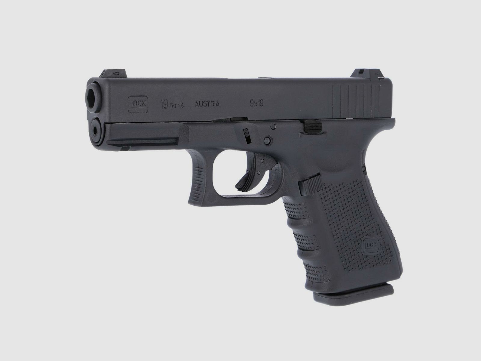 Glock 19 Gen4 Softair-Pistole Schwarz Kaliber 6 mm BB 19 Schuss Gas Blowback (P18)