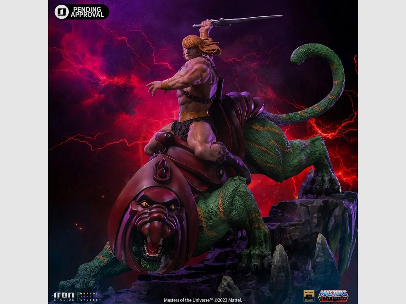 Masters of the Universe Deluxe Art Scale Statue 1/10 He-man and Battle Cat 31 cm | 43406