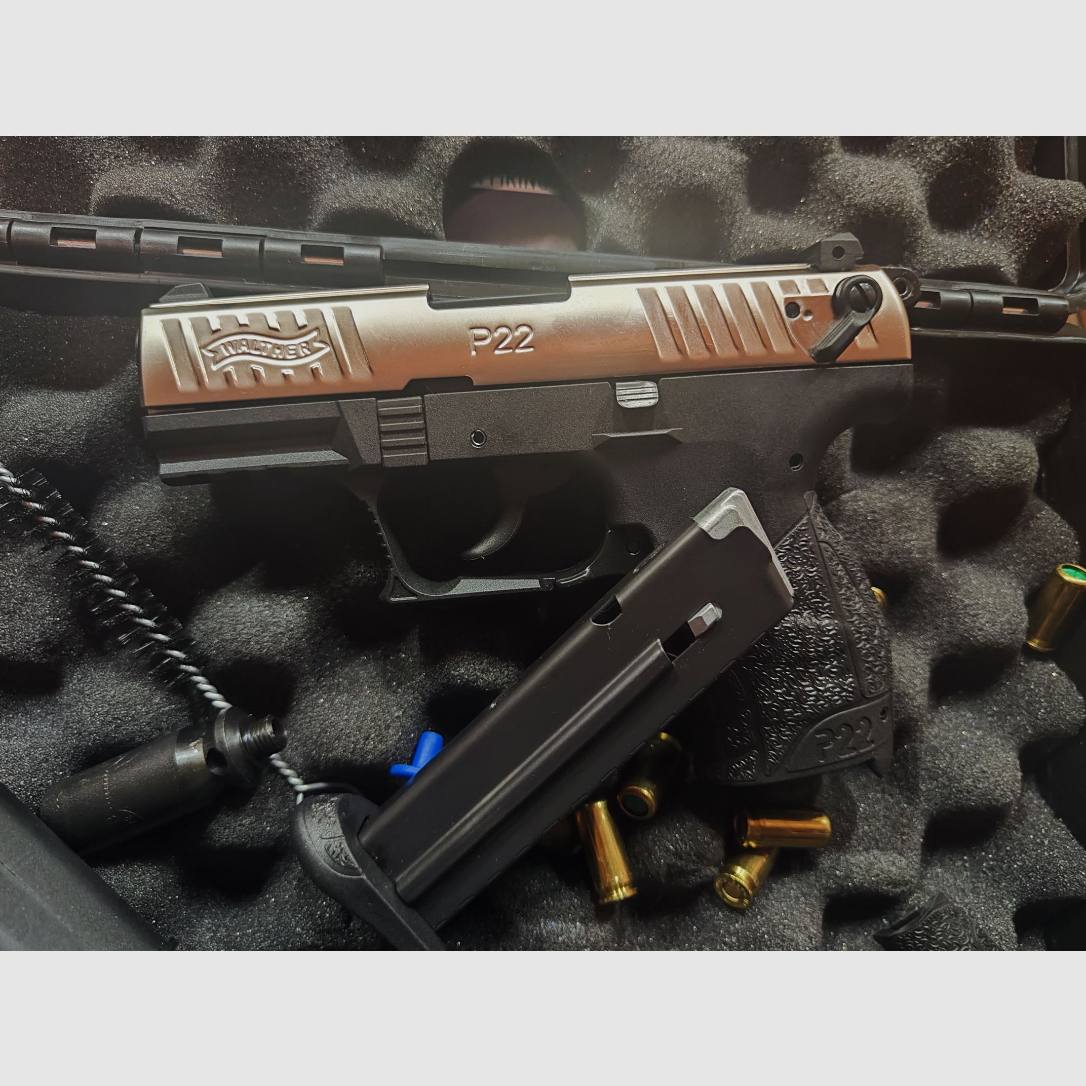 Walther P22Q Nickel 9mm PAK neuwertig mit Zubehör