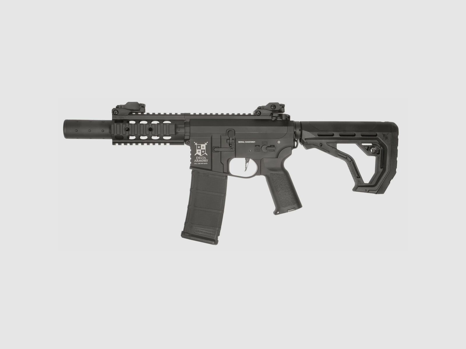 AR15 SilentOps CQB ALPHA EAGLE ETU Zwart S-AEG Airsoft Geweer Vrij vanaf 18 Jaar | Delta Armory, afbeelding 1 van 4
