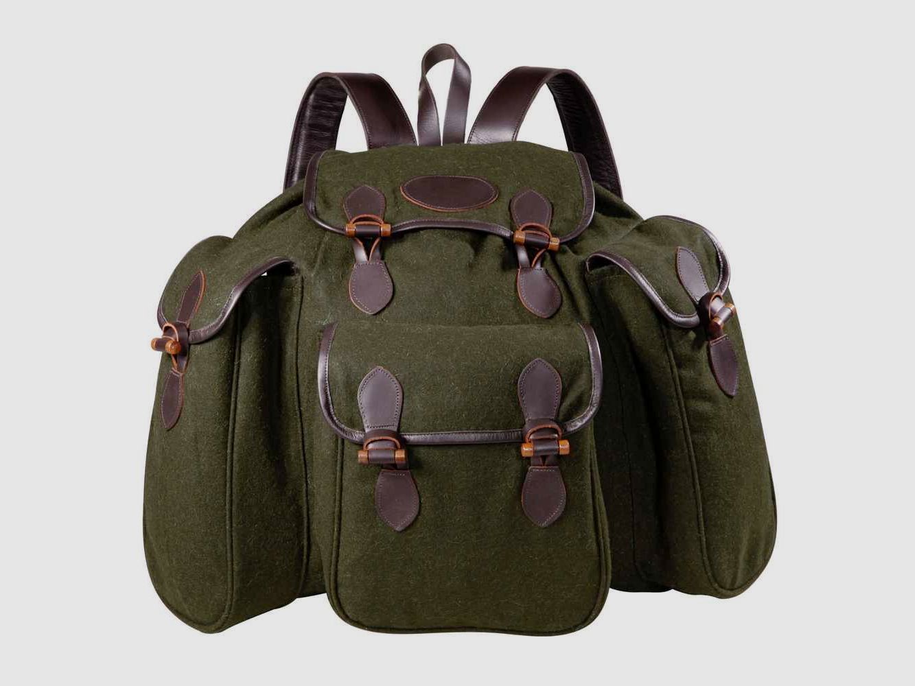 Luxuriöser geräuschloser Jagdrucksack aus Loden, Grün – WAIDMANN, Bild 1 von 5
