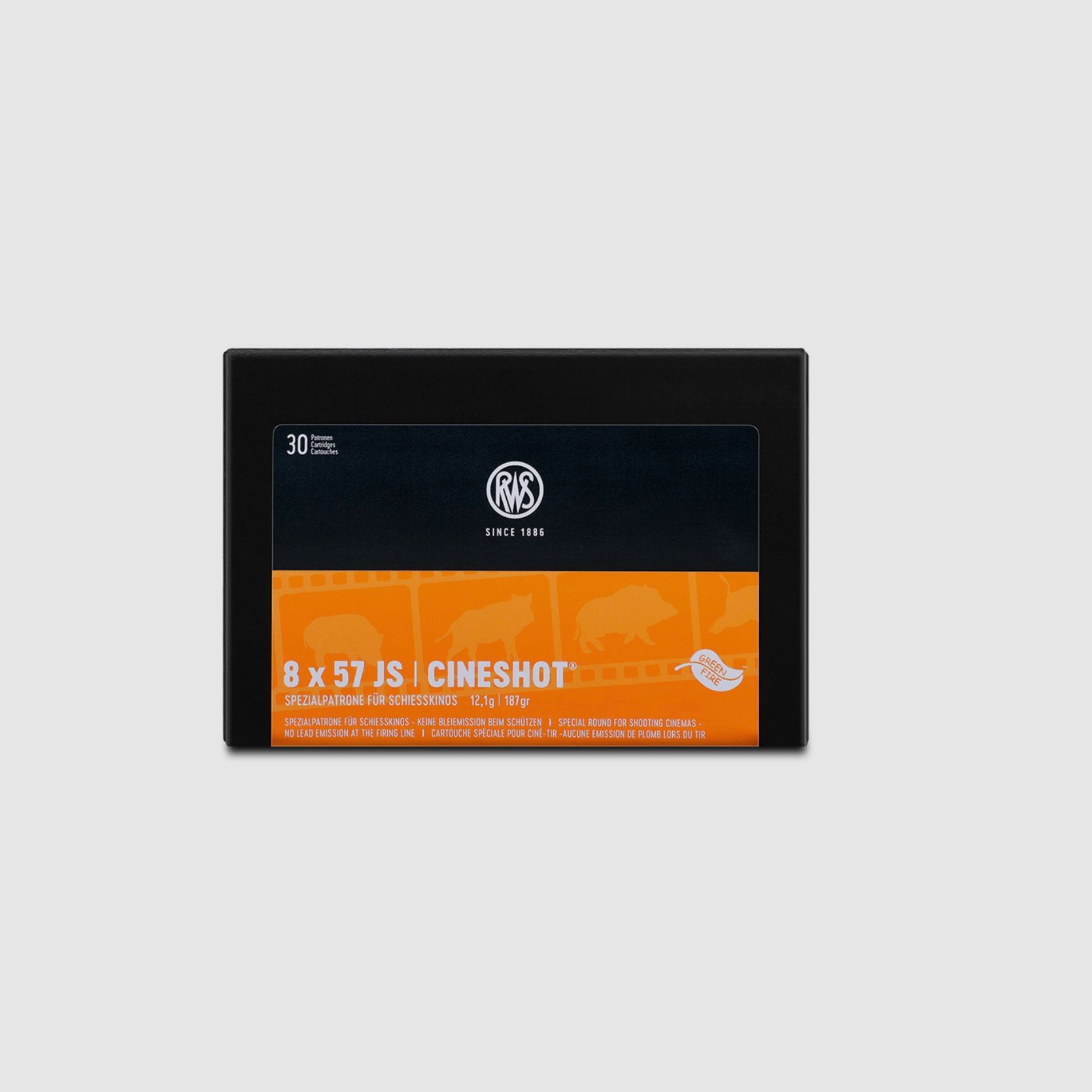 RWS 8x57 IS Cineshot 12,1g 187grs. Langwaffenmunition 30 Stück
