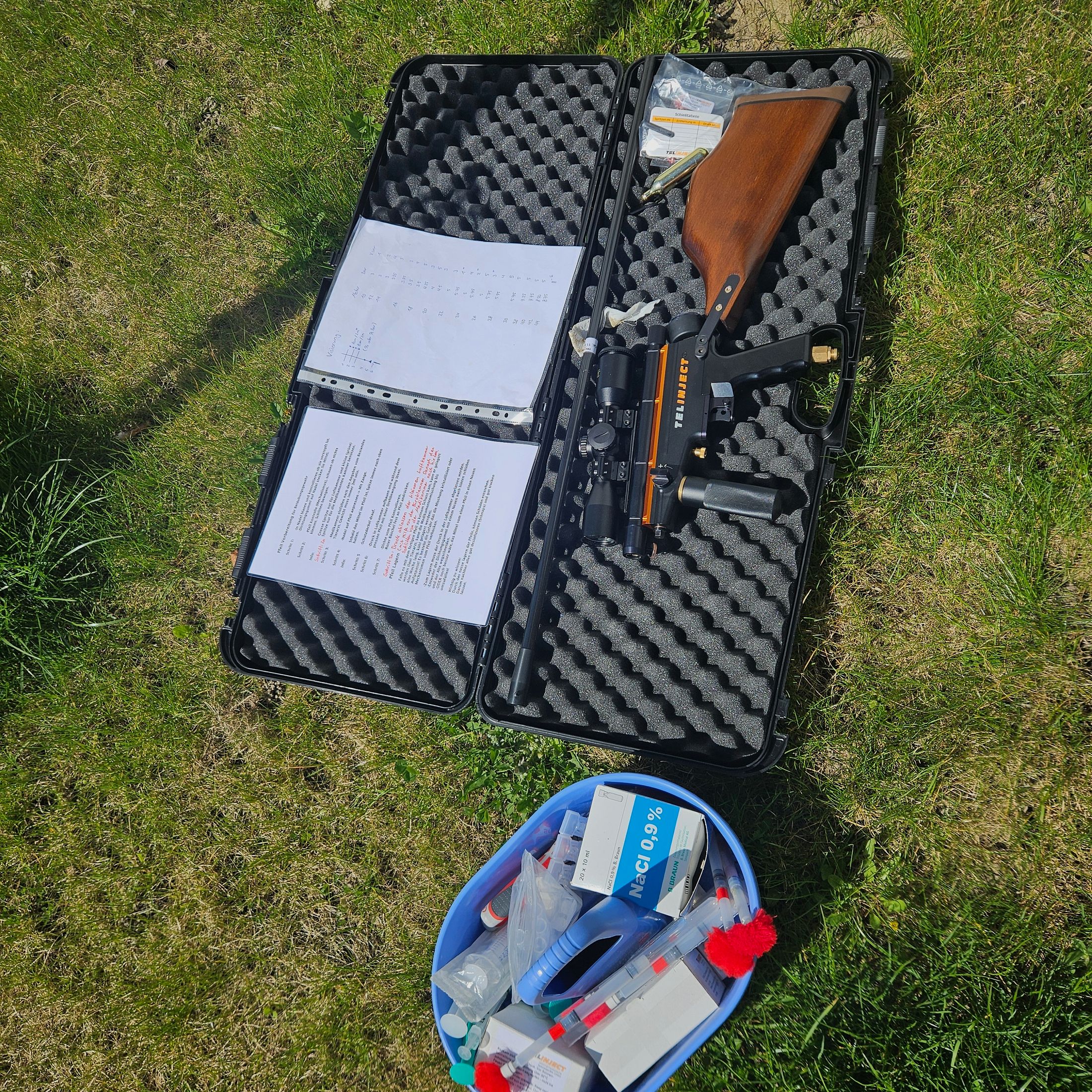 Bijna nieuw narcosegeweer TELINJECT Vario 5V.