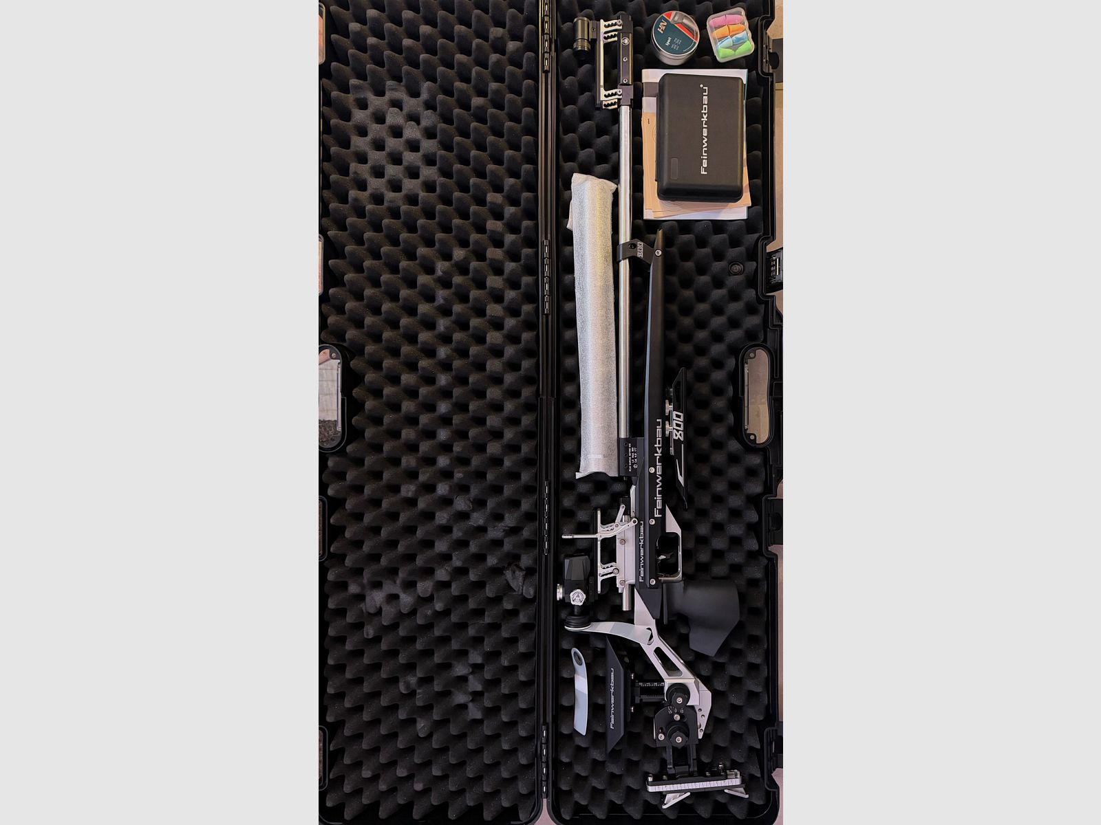 Feinwerkbau 800 Alu Silber/Sch Schaftkappe Comfort-Line / Grifgröße M