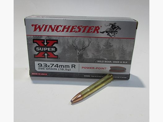 Pudełko 20 nabojów kal. 9.3x74R Winchester Power Point 286 grains / 18.5 gramów