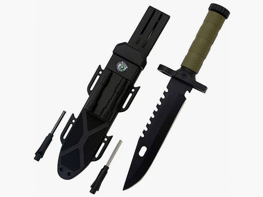 Couteau de survie avec kit d'affûtage
