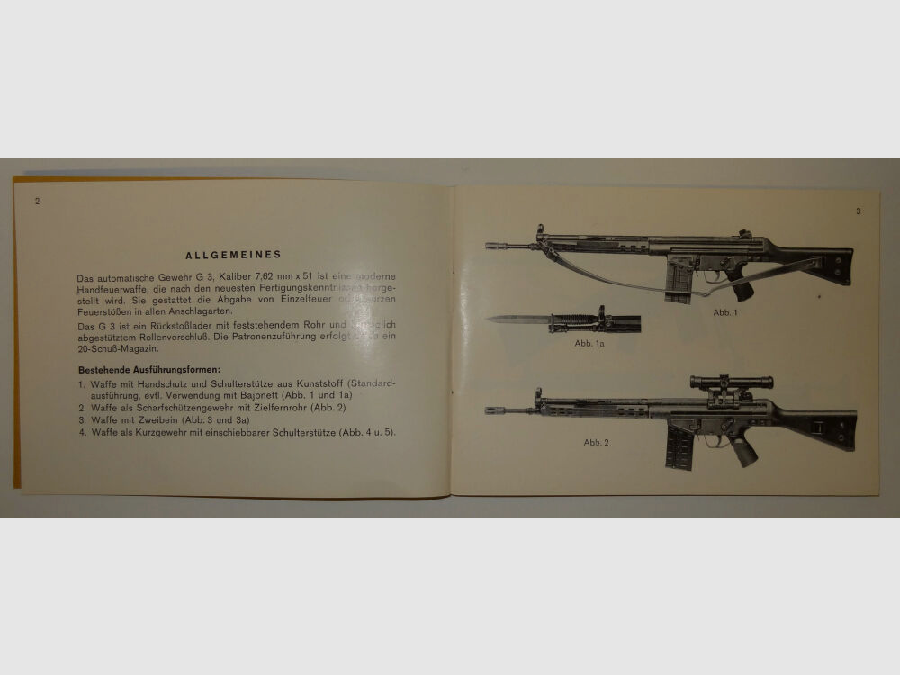 Heckler & Koch Bedienungsanleitung / Handbuch Heckler und Koch HKG3
