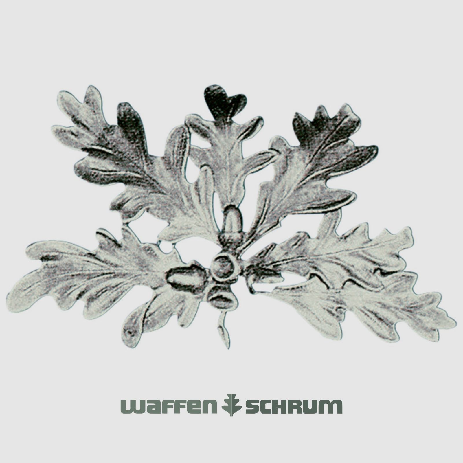 Fritzmann Boar Weapons Cover Oak Leaf - Six-Leaf Silver-Plated Alpaca