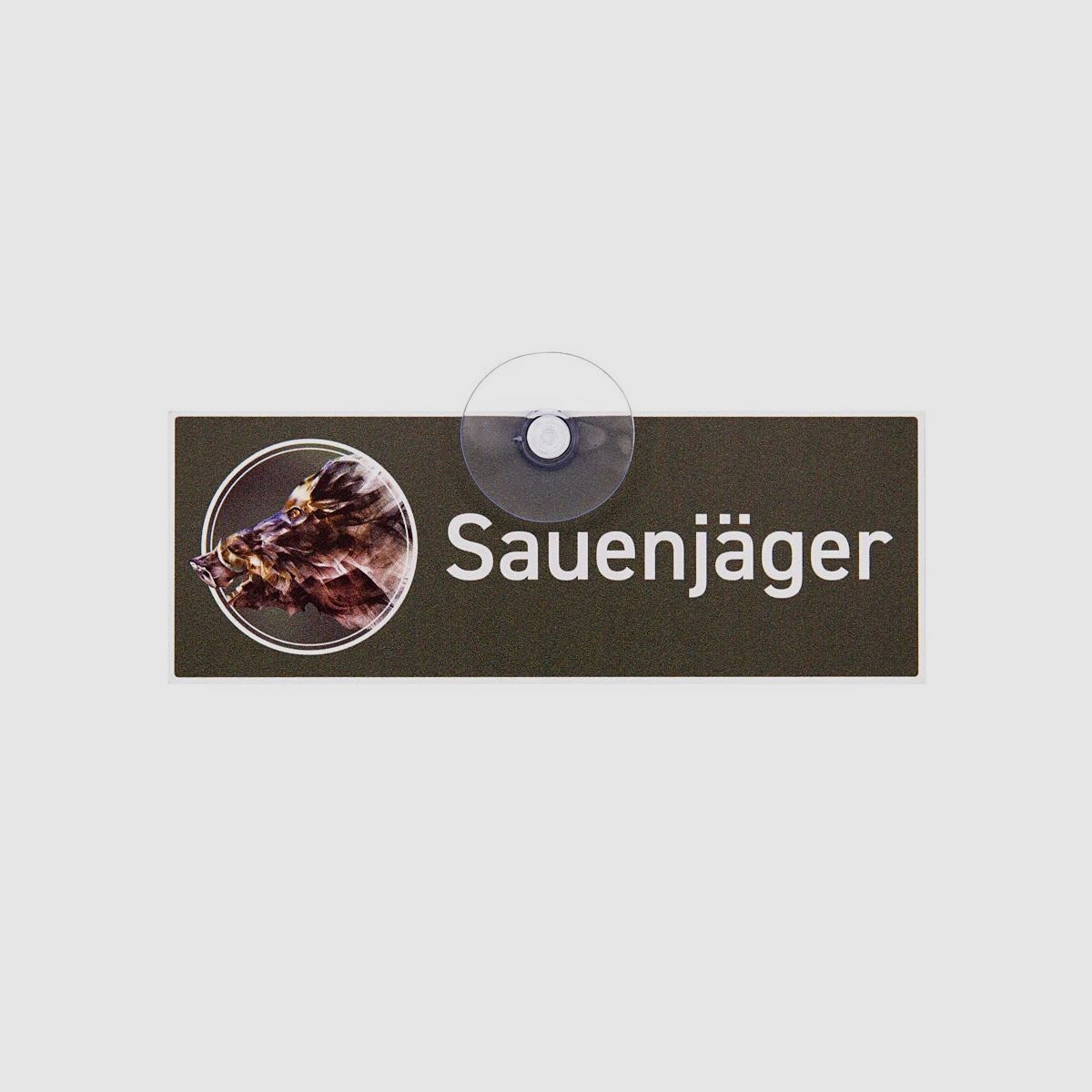 WILDE HILDE Jagdschild mit Saugnapf "SAUENJÄGER"