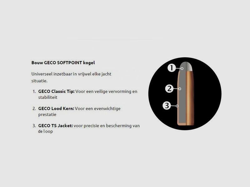 Geco 7x64 Teilmantel-Softpoint 165 gr / 20 Stk., Bild 8 von 10