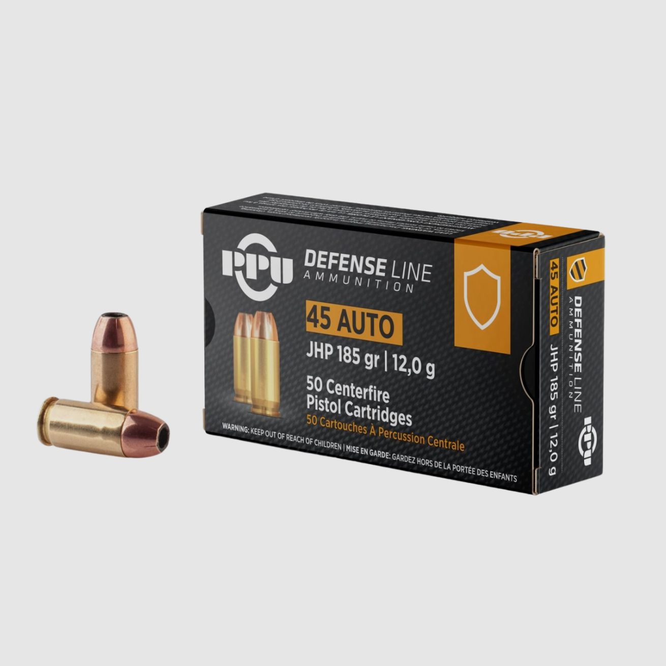 PPU .45 ACP Defense 185gr 12,0g JHP