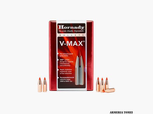 RELOADING BULLE – HORNADY – 22 Cal .224 55 gr V-MAX® with cannelure -22272