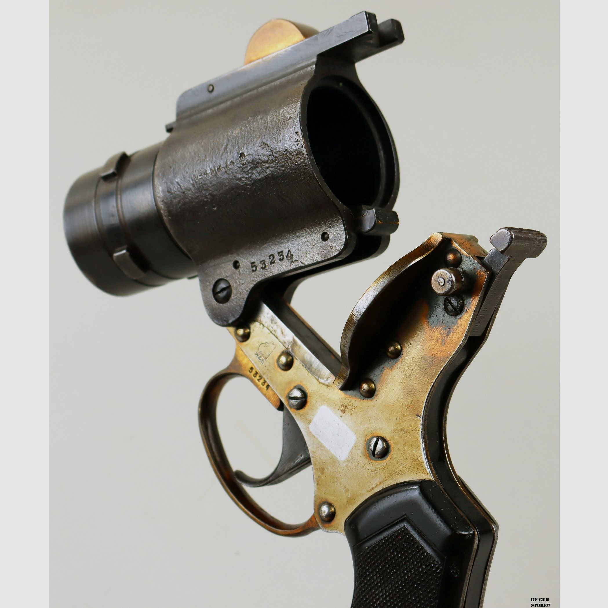Pistola Lanzarazzi Webley & Scott mod. No. 4 MK I* nº de serie 53234, imagen 2 de 7
