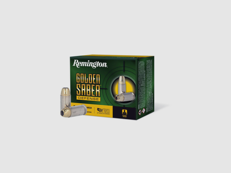 Remington Munizioni per Pistola .45 Auto 14,90g Ottone Rivestito Hollow Point Golden Saber Defense