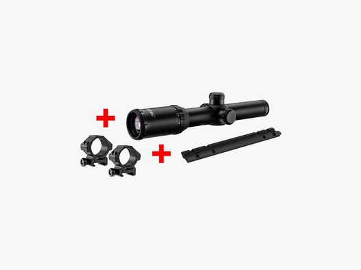 Optikpaket für Express BALDI - Zielfernrohr 1-4X24 + Montage + Montagebasis