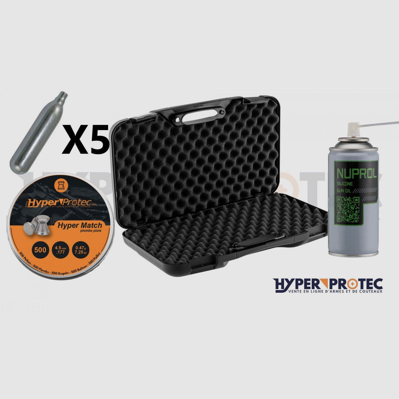 Kit Entretien et consommable pour votre arme longue CO2 à plomb 4.5 mm, image 2 sur 2