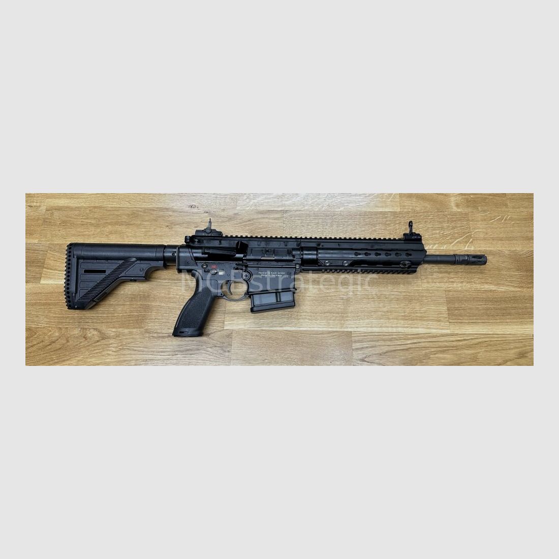 Heckler & Koch MR308 A3 13" - semi-automatic rifle .308 Win. including silencer ASE UTRA Dual 762-Short-QM2 Gen2 Cerakote black / color black - H&K MR 308 A3 - civilian version of the H&K 417 / H&K G27k