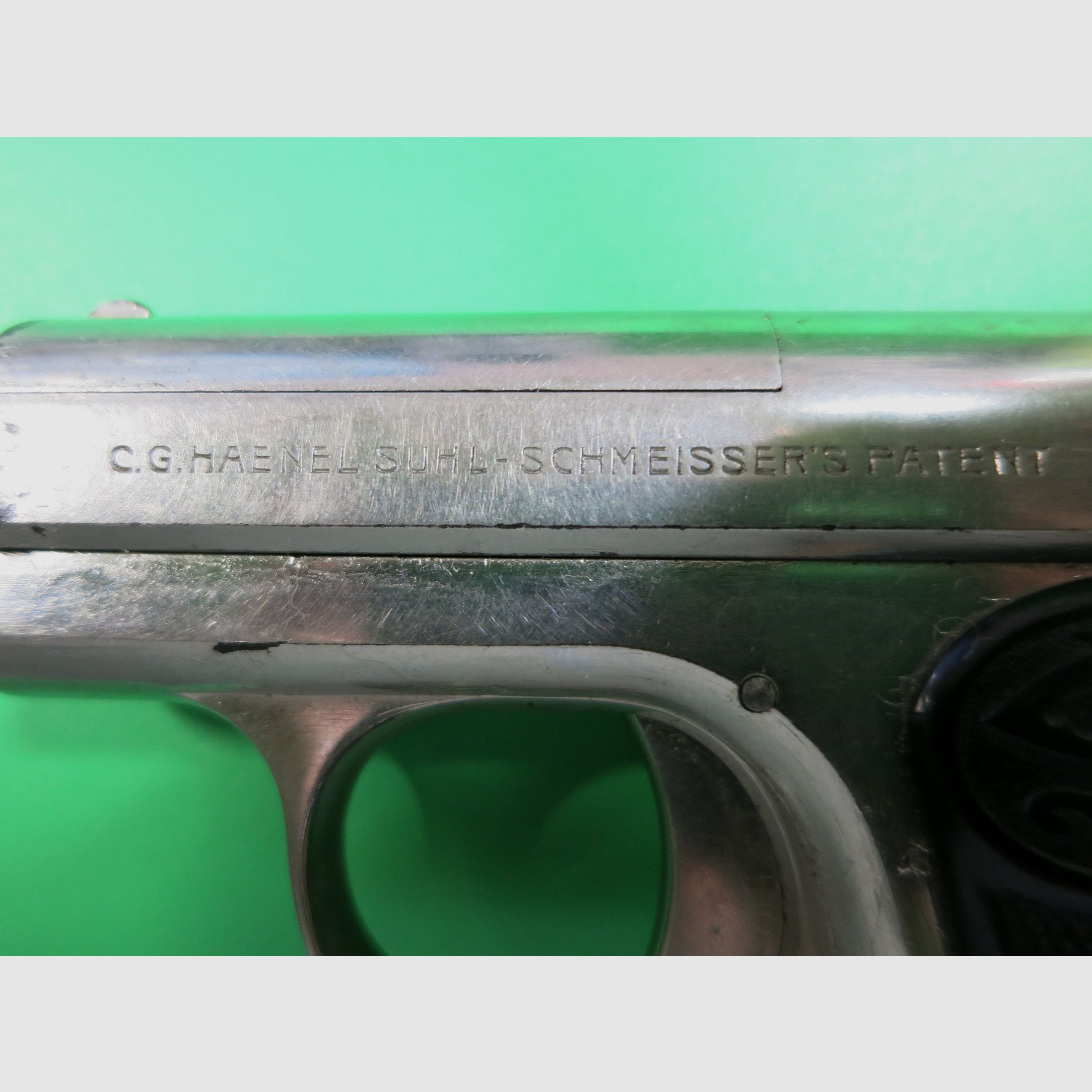 C.G. Haenel, Modell I, 6,35 mm Browning, absolute Rarität, Taschenpistole     #79