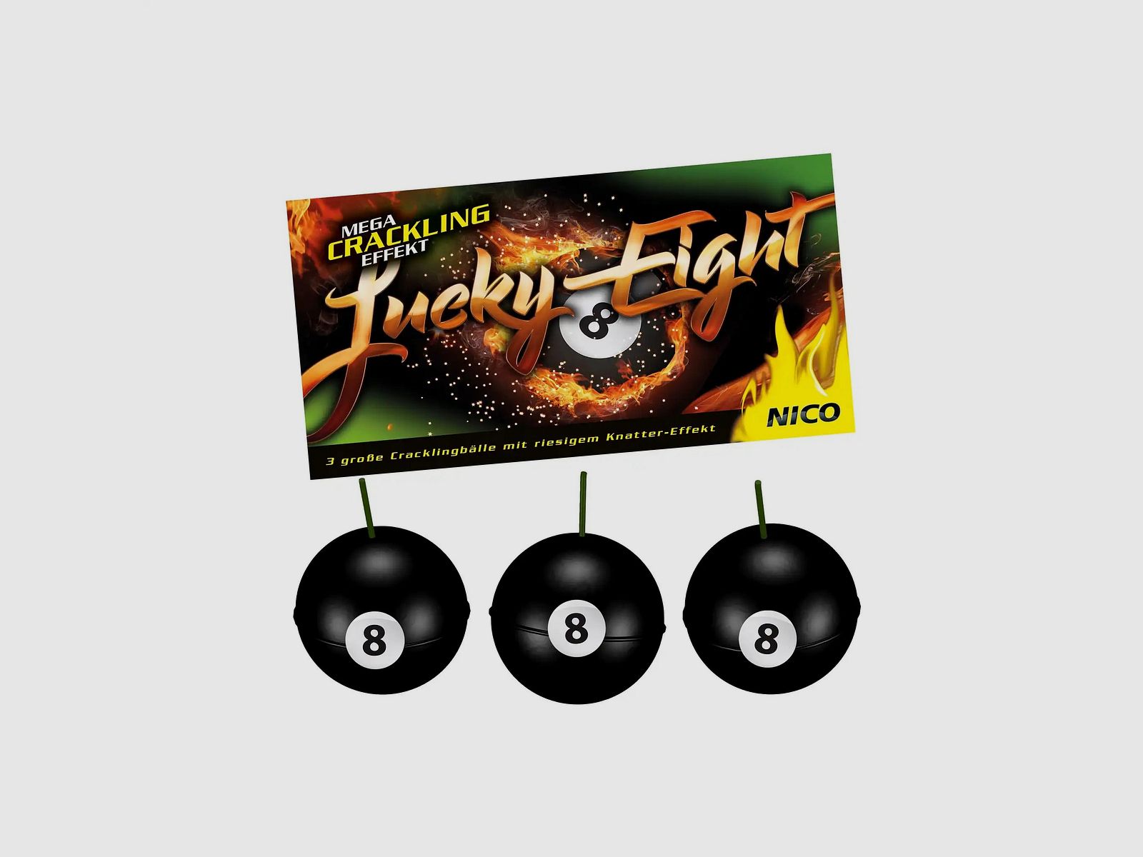 NICO Vuurwerk Lucky Eight Crackling Balls 3-Pack