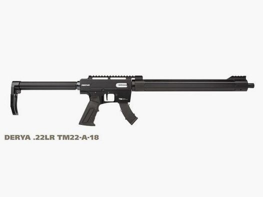 DERYA Arms KK-Selbstladebüchse Mod. TM22-A18 Black .22lr  LL 46cm