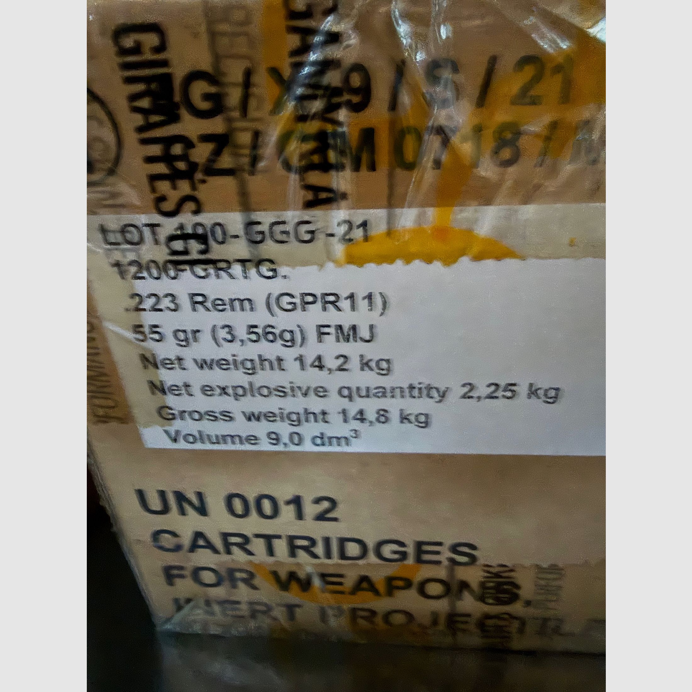 GGG .223 1200 pcs. 55gr FMJ